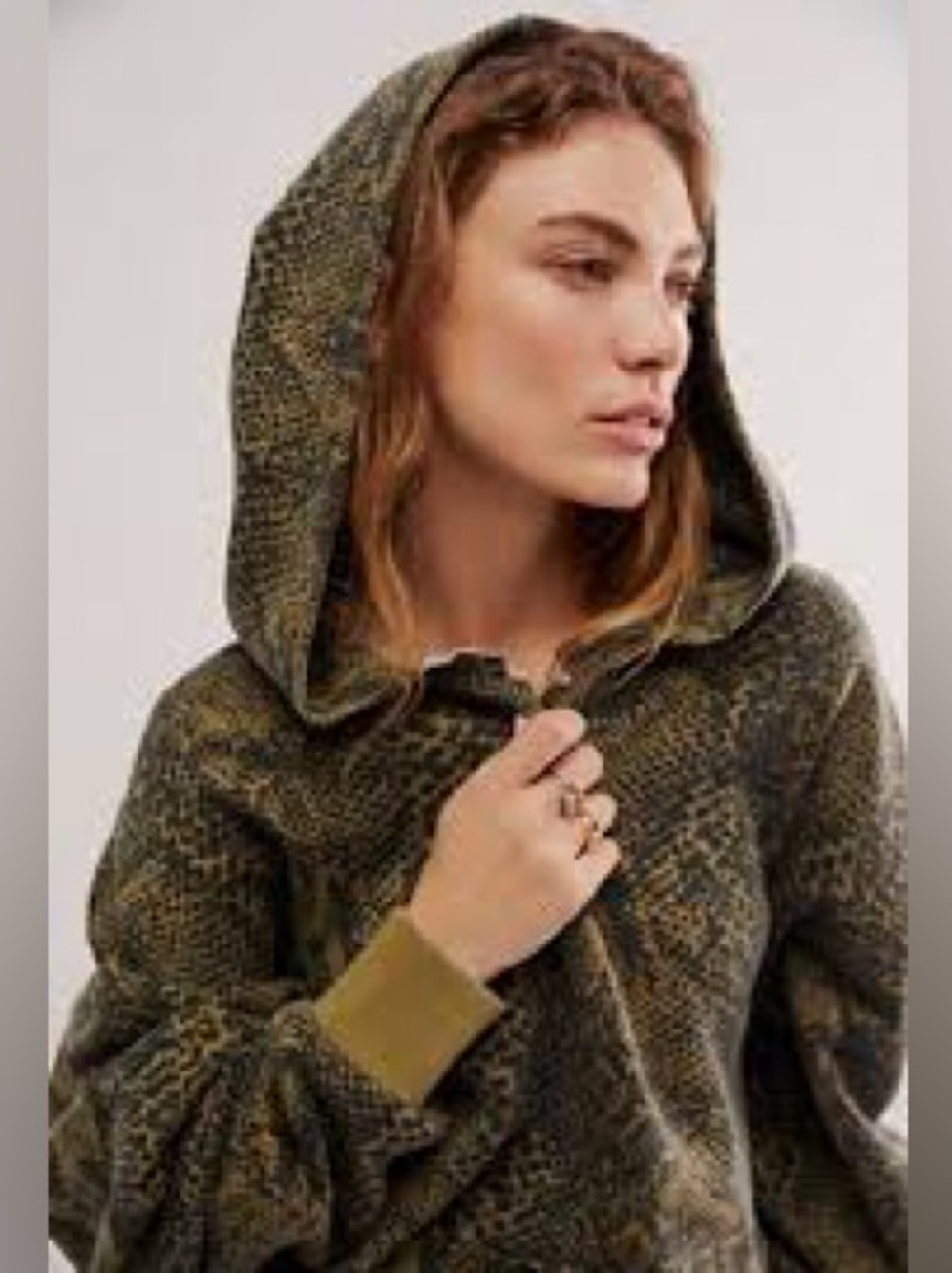New Free People We The Free It's A Vibe Printed Hoodie | Small